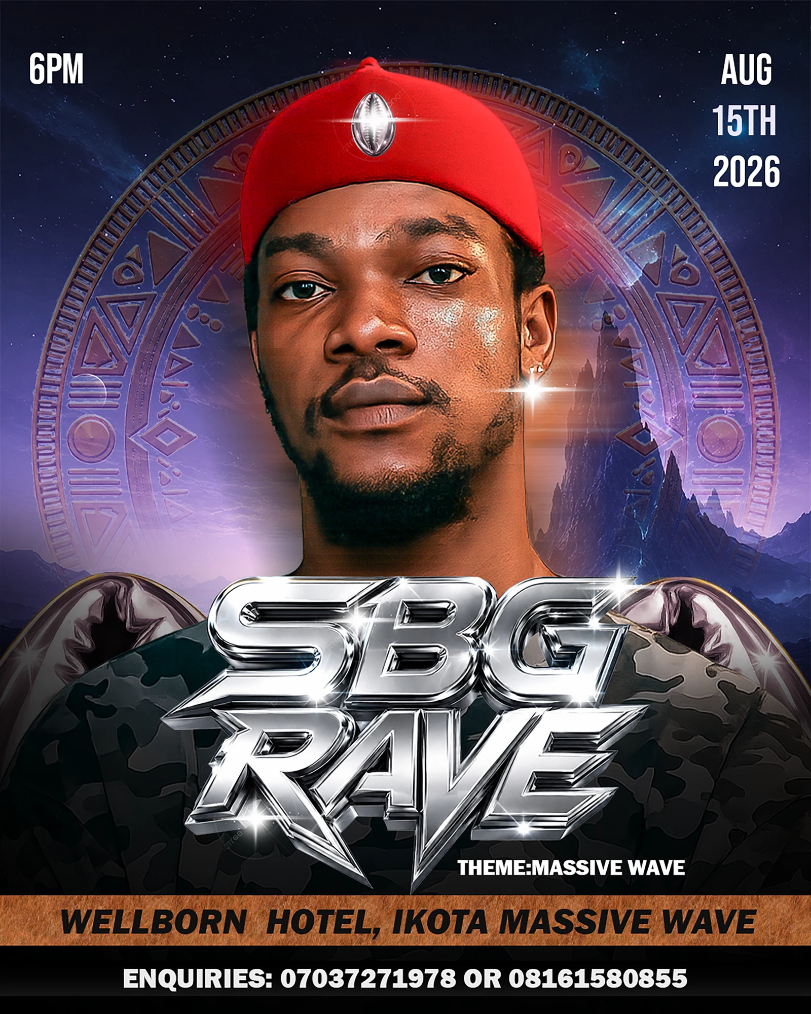 SBG Rave Official Flyer Poster